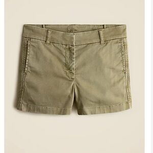 J. Crew 4inch stretch chino shorts olive